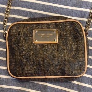 Michael Kors Brown Leather Crossbody